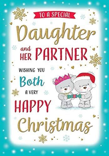 Piccadilly Greetings Regal Publishing Traditional Christmas Card Daughter And Partner 9 X 6