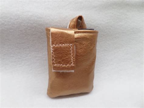 Copper Faux Leather Vertical Insulin Pump Pouch Rose Gold Insulin Pump Pouch Leather Insulin