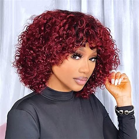 Imayli Short Wigs For Black Women Glueless Ombre Curly Bob