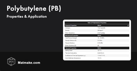 Polybutylene (PB) - Properties