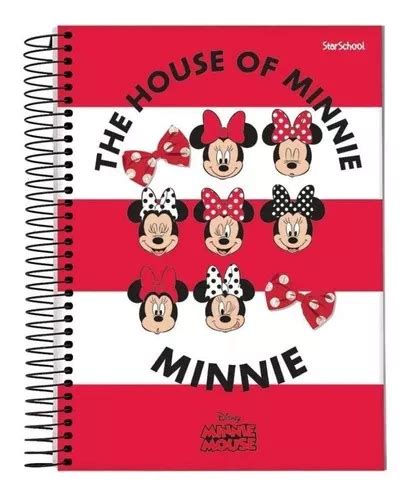 Caderno Universit Rio Minnie Mouse Mat Ria Folhas Mercadolivre