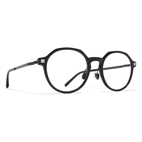 Mykita Bikki Lite C95 Black Silver Acetate Glasses Optical