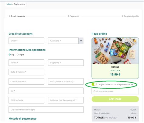 Posso Utilizzare Un Codice Promozionale Per Un Regalo Degusta Box IT FAQ