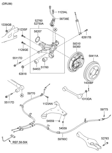 582522H300 - Hyundai Plate. BRAKE. Backing. (Right, Rear). DISC BRAKES ...