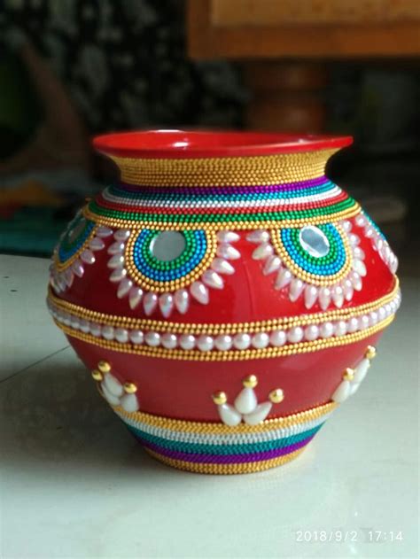 Pin By Rani Oza On Kanha Ji Kalash Decoration Handmade Decorative