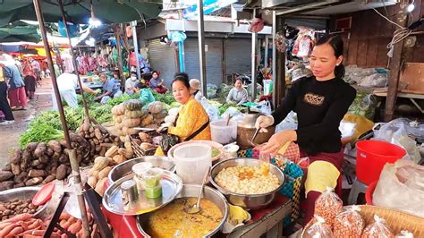 Most Popular Cambodian Markets For Food Shopping Early Morning In Phnom