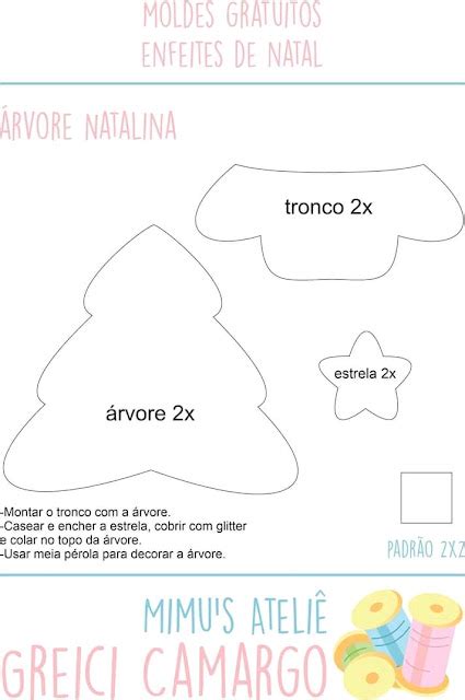 Pingentes E Enfeites Natalino De Feltro Molde Ver E Fazer