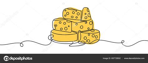 Cheese Continuous Line Drawing Style Stock Vector by ©dariachekman ...