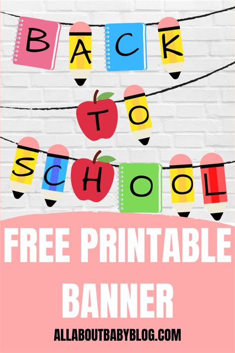 Free printable back to school banner | Welcome to school, Free school ...