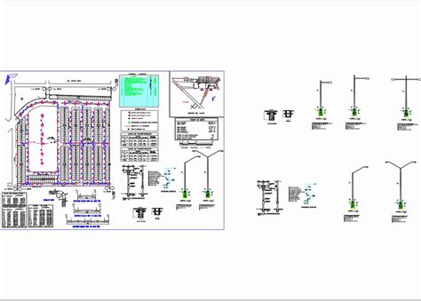 Plano De Alumbrado Publico En Autocad Cad Kb Bibliocad