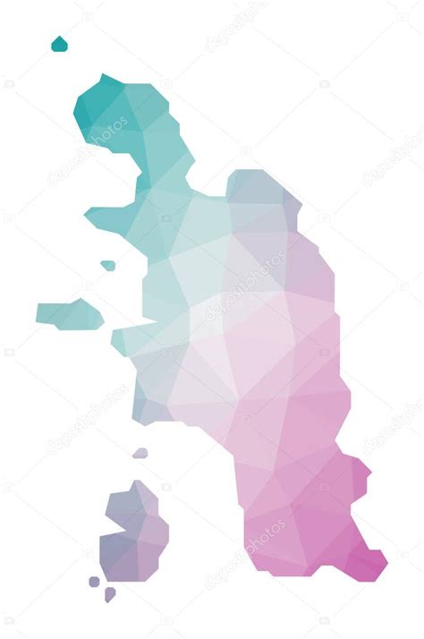 Mapa Poligonal De La Isla De Pangkor Ilustraci N Geom Trica De La Isla