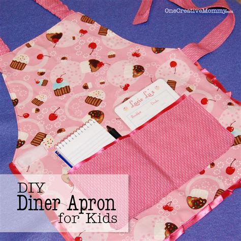 Lus Diner Kids Waitress Apron And Menu Tutorial