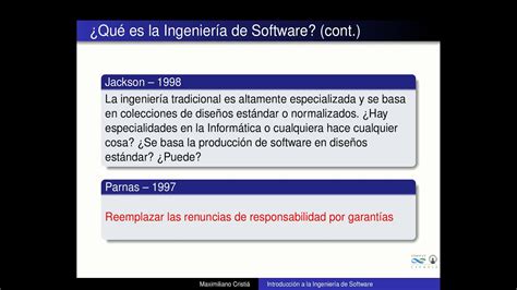 Introducción a la Ingeniería de Software 01 YouTube