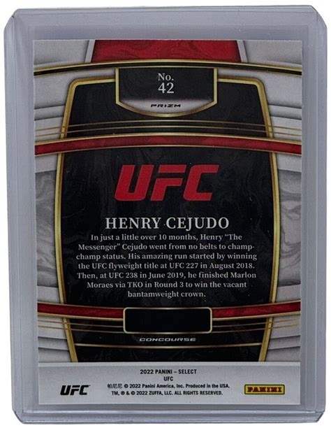 Henry Cejudo Panini Select Ufc Concourse Blue Prizm Parallel