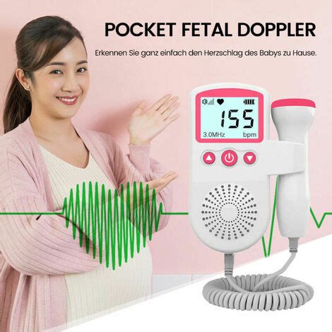 Tigrezy Moniteur de fréquence cardiaque Doppler fœtal pour bébé pour