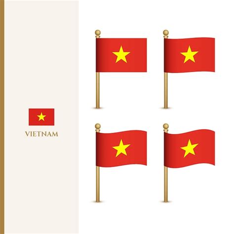 Premium Vector Waving Vietnam Flags 3d Vector Illustration Flag Of