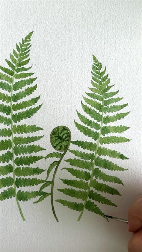 Watercolour Fern Art Print Digital Downloadable Art Etsy Art Prints