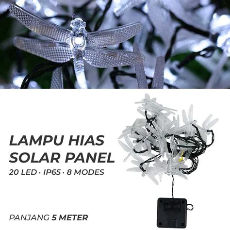 Jual Yushiled Lampu Hias String Lights Dragonfly Solar Panel