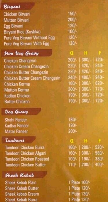 Biriyani House Menu Menu For Biriyani House Old Madras Road