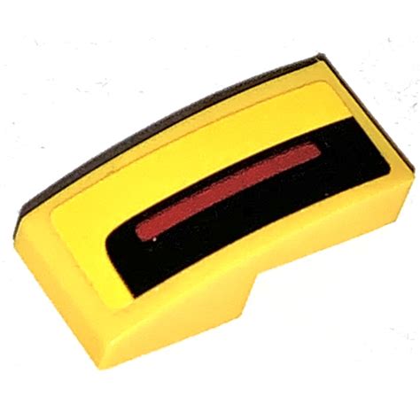 Lego Yellow Slope X Curved With Backlight Left Sticker