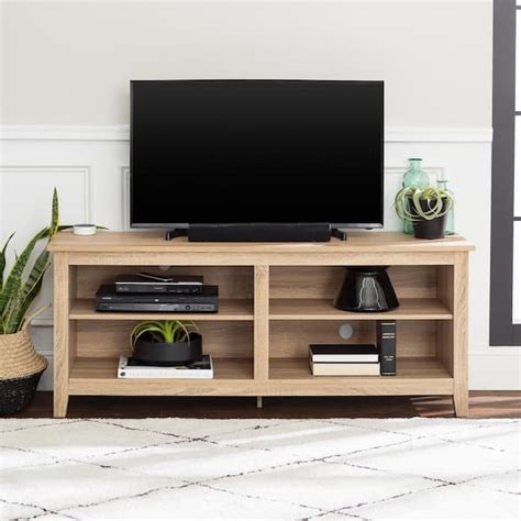 Walker Edison Furniture Company Columbus 58 In Natural MDF TV Stand 60