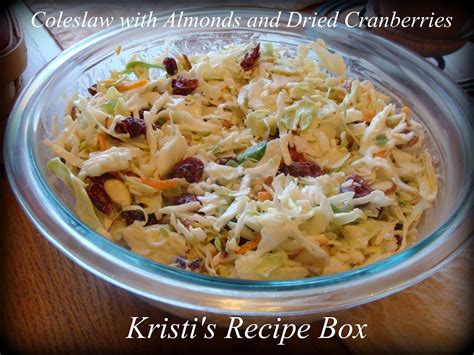 Coleslaw With Almonds And Dried Cranberries Paula Deen Coleslaw Recipe