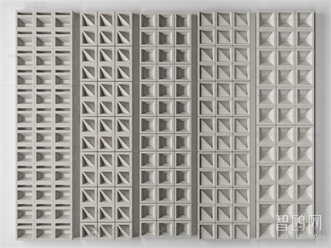 Modern Cement Brick Screen Partition sketchup Model Download - Model ID.558598046 | 1miba