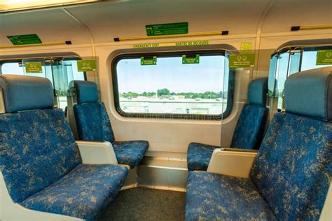 Go Transit Go Train Carriage During Covid 20 Pandemic Period Seat And