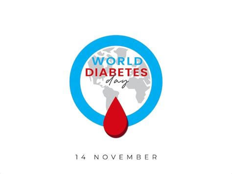 Dia Mundial Do Diabetes Vetor Premium