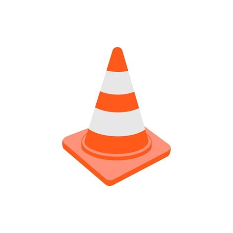 Premium Vector | Traffic cone vector icon - orange road cone.