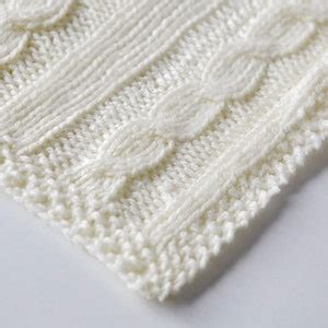 Knitting Pattern Cable Knit Baby Blanket Pattern Etsy