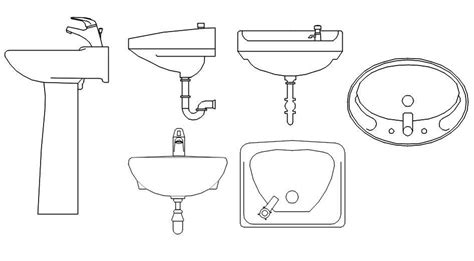 Wash Basin Cad Block Dwg File Cadbull