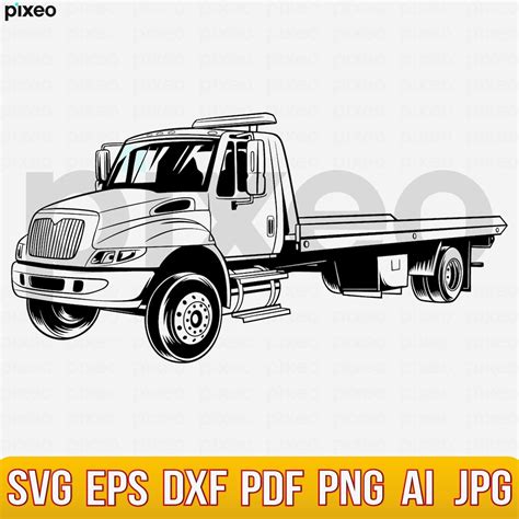 Tow Truck Svg Truck Svg Big Truck Clipart Truck Svg Truck Cricut