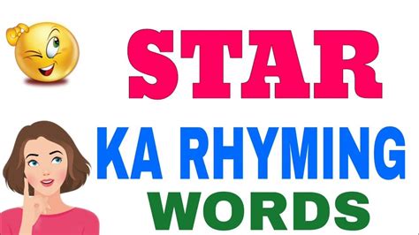 Star Ka Rhyming Word Rhyming Words Of Star Star Rhyming Words Youtube