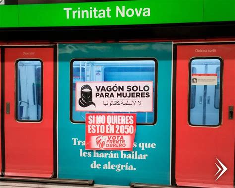 Carteles De Frente Obrero Vistos En El Metro De Barcelona