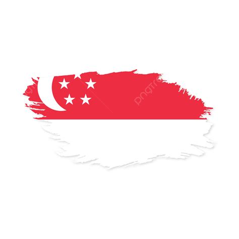 Vector De Bandera Nacional De Singapur Con Transparente PNG Dibujos