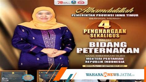 Jatim Borong 4 Penghargaan Dari Kementan Khofifah Wujud Komitmen