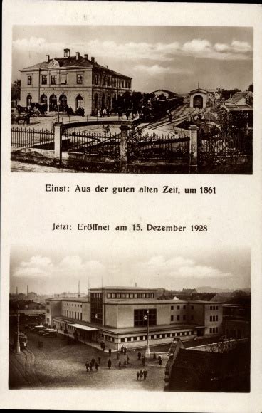 Ansichtskarte Postkarte Meißen in Sachsen Bahnhof um akpool de