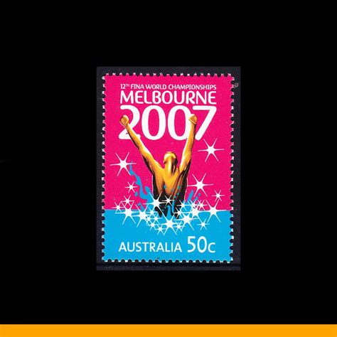 2007 FINA World Championships Melbourne Stamp MUH Peter Walters Stamps