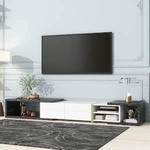 Reviews For Harper Bright Designs Black Tv Stand Minimalist Rectangle