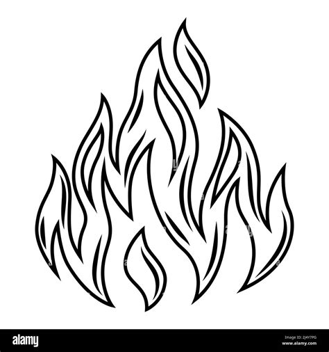 Illustration Of Abstract Stylized Fire Or Bonfire Decorative Element