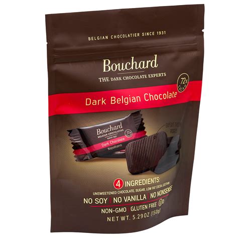 Belgian Dark Chocolate Napolitains 72 Cacao 529 Oz 150g