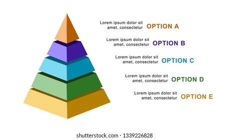 Vector D Pyramid Infographic Growth Diagram Stock Vector Royalty Free