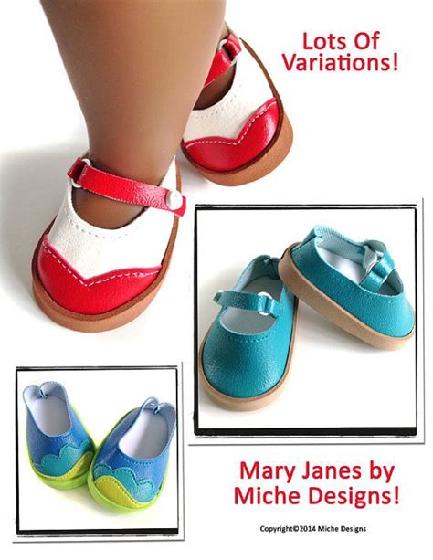 Mary Janes 18 Inch Doll Clothes Shoe Pattern Fits Dolls Such As