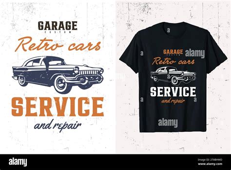 Retro Vintage Car T Shirt Design Old Classic Car Vector T Shirt Graphic American Classic Cars