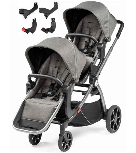 Peg Perego Ypsi Double Stroller Bundle City Grey