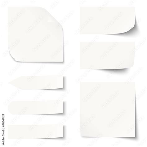 Sammlung Zettel Notiz Blank Stock Vector Adobe Stock