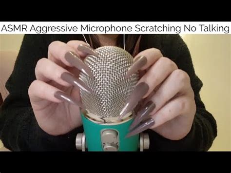 ASMR Extremely Aggressive Microphone Scratching No Talking Long