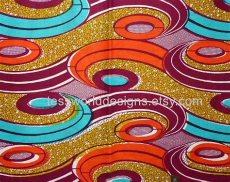 African Fabric Wp029 Ghana S Own Authentic Gtp Supper Wax Block Print 100 Cotton 6 Yard