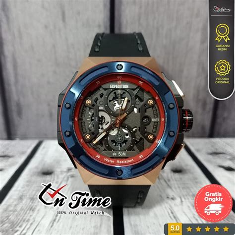 Jual Expedition E 6818 MCL Kulit Jam Tangan Pria Sport Original